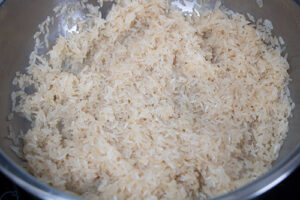 gewaschener Reis