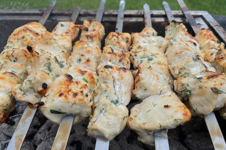 Hähnchen Schaschlik mit Mayo | Russische Gerichte